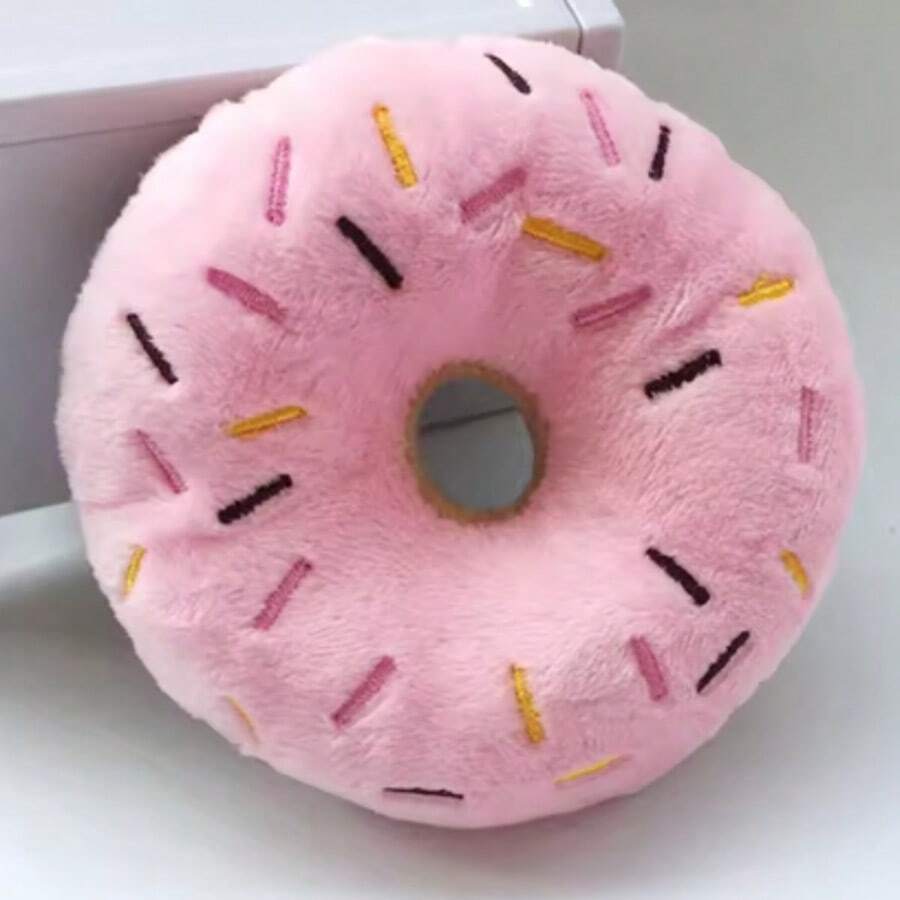 Donuts Suaves Para Perros, Juguetes De Peluche Para Perros, Juguete Para Masticar, Lindo Cachorro, Juguetes Con Sonido Chirriador, Divertido Cachorro, Juguete Interactivo Para Perros Pequeños Y Medianos