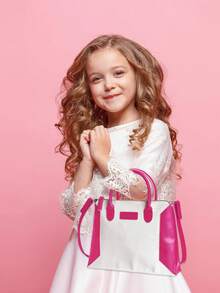 Kids Flamingo Makeup Bag Set (Not Real Makeup Toys), Purple Handbag Set, Party Interaction Game, Parent-Child Interaction, Role Play Makeup Simulation (No Color Painting), Halloween Christmas Gift - Multicolor - View 7