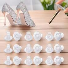 Women High Heel Protector Covers, Non-Slip Grass Lawn Beach Wedding Heel Caps, Thick Heel Stoppers For High Heels, Round Silicone Heel Covers For Women, Latin Dance, PVC - Multicolor - View 2