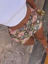 Women's Summer Fashion Short Sequined Short Skirt Tight Seaside Club Party Sequined Mini Skirt