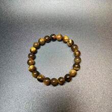 1 pieza Pulsera de cuentas de ojo de tigre, pulsera de energía de yoga hecha a mano con cuentas redondas de piedra natural, regalo de joyas de moda