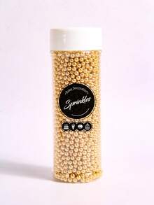 130g/4.59oz Brillantes chispas de azúcar de perla dorada para decorar pasteles DIY, mezcla de chispas para pasteles, dulces, magdalenas, macarons, helados y decoraciones de galletas para bodas, fiestas, San Valentín, Halloween y Navidad, suministros de alta calidad para hornear en casa