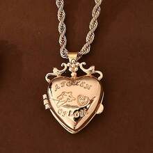 1 件心形小盒吊坠心形开合项链，适合日常佩戴、情人节礼物、友谊、周年纪念礼物（不包括主图中的礼品盒） - 花朵 - 查看 12