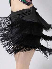 تنانير الفرفرة للنساء والمراهقات للرقص الباليه اللاتيني تنورة قلم رصاص تفصيلية احتفالية تنورة قصيرة للرقص المجنون - متعدد الألوان - مشاهدة 7