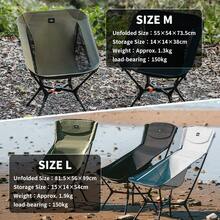 Naturehike 1pc Outdoor Fishing & Camping High Back Folding Chair, 150KG Weight Capacity - Multicolor - View 11