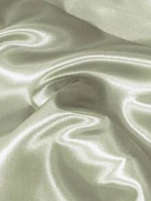 1pc Smooth & Soft Satin Fabric In Jade Green Color, Suitable For Bridal Gowns, Wedding Decor, Crafts, Sewing - Bean Green - View 3