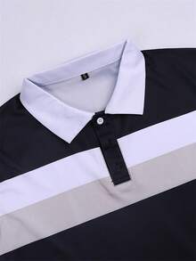 Men's Short-Sleeved Button-Down Shirt With Colorful Print, Ideal For Everyday Summer Wear - Đen và trắng - Xem 3