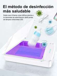 CasaBella Esterilizador de herramientas con luz UV y temporizador – Caja esterilizadora portátil USB para salón, hogar o viaje – Para herramientas de uñas, joyería, llaves, teléfono, relojes – Material ABS con tapa y botón de seguridad - Caja de desinfección - Ver 8