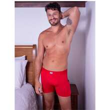 Men's Boxer Briefs With Side Pockets. Does Not Roll Up On The Legs And Is Highly Durable. - Đỏ - Xem 4