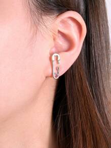 1 par de brincos minimalistas estilo pino, adequados para mulheres no dia a dia, trabalho, casual, festa, todas as estações