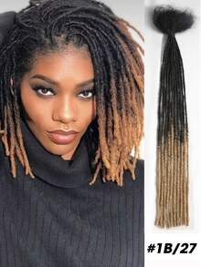 0.2厘米宽 8-18英寸 10股/件 真人发辫接发 全手工制作 真人发辫接发 - 彩色 - 查看 5