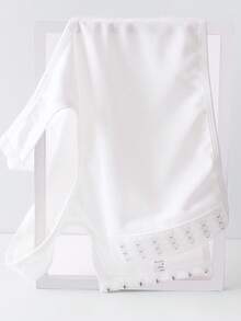 Top deportivo tipo corset con botones laterales para mujer, top bralette deportivo, top tipo tanque adecuado para yoga de verano, sujetador deportivo para entrenamientos, ropa interior, lencería, prenda moldeadora - Blanco - Ver 5