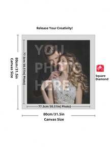 定制 5D DIY 钻石画套装,尺寸可选 - 个性化您的照片、圆形钻石、亚克力工艺、独特的定制照片礼物 - 非常适合家居装饰和情人节 - 彩色 - 查看 37