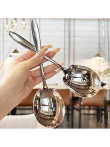 1/2/3pc Stainless Steel Serving Spoons – Extra Large, Heavy-Duty Kitchen Utensils With Long Handles – Rust-Resistant And Durable For Catering, Buffets, Parties, Restaurants, Home Cooking & Daily Meal Prep – Ideal For Serving Soups, Stews, And More - Nhiều màu - Xem 8