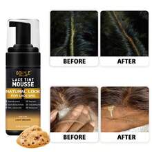 Goiple 16pcs Lace Tint Wig Install & Edge Perfecting Kit – Extreme Firm Hold Lace Wig Adhesive, Natural - Look Lace Tint Mousse, Long - Lasting Edge Control, Fast - Acting Melting Spray, Nourishing Hair Wax Stick, Easy - Remove Lace Wig Remover, Wig Caps, Styling Brushes, Combs & Elastic Bands – Sweat - Resistant, Frizz - Free, Secure Fit, Suitable For Curly, Straight, Wavy Hair, Women's Daily Styling & Lace Wig Setup - 16 miếng màu nâu nhạt - Xem 3