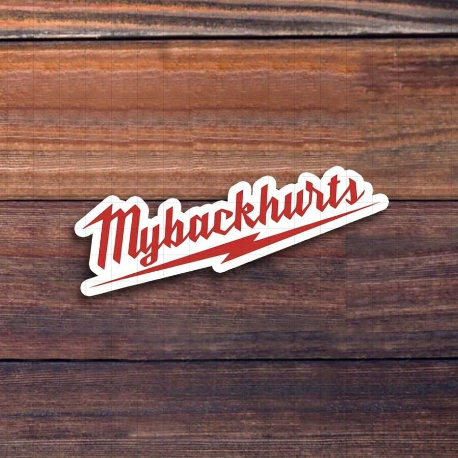 3-Inch "My Back Hurts Sticker. Perfect For Expressing Relatable Discomfort! Use It On Notebooks, Planners, And Casual Wear. Great For Office Workers, Students, And Anyone With Back Pain. Categories: Humorous Stickers, Health Art, Relatable Designs, Lifestyle Stickers."