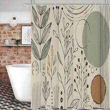 ستارة حمام قماشية بطراز بوهيمي بسيط، مطبوعة من البوليستر مع خطافات، بدون حاجة إلى ثقب، قابلة للغسل في الغسالة، بتصميم مجرد بألوان بيج فاتح وأخضر لديكور الحمام الحديث، ستارة حمام مقاومة للماء والعفن، قابلة للغسل في الغسالة، مصنوعة من البوليستر، لا تحجب الضوء، خفيفة الوزن ومنفذة للهواء. قد تختلف الألوان قليلاً حسب ظروف الإضاءة. تشمل 12 خطاف - ديكور حمام فني. - متعدد الألوان - مشاهدة 6