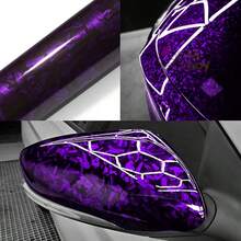 Miếng dán sợi carbon rèn màu đen đỏ tím xanh bóng cao cấp cho xe ô tô miếng dán phim vinyl dán thân xe - Một cỡ - Xem 6