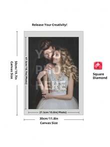 定制 5D DIY 钻石画套装,尺寸可选 - 个性化您的照片、圆形钻石、亚克力工艺、独特的定制照片礼物 - 非常适合家居装饰和情人节 - 彩色 - 查看 53
