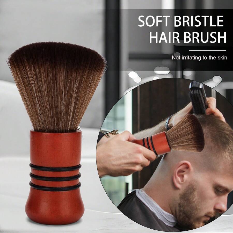 Chổi phủi cổ đa năng, thích hợp cho thợ làm tóc, lông mềm, có thể dùng để làm sạch cổ và tai, dụng cụ salon. - Nhiều màu - Xem 1