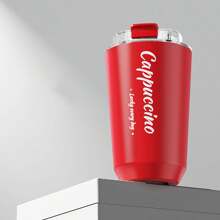 1pc 380ml Double Wall Vacuum Stainless Steel Coffee Tumbler, Portable Insulated Travel Mug Suitable For Office Workers, Elegant Appearance, Convenient To Carry, Enjoy A High-Quality Lifestyle