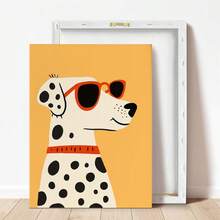 1件都市伙伴婴儿房墙饰 - 1张滑板狗和熊海报，配有“天生与众不同”标语和彩虹图案（点状背景）。滑板动物装饰，都市婴儿房装饰，中性动物海报，可爱狗狗熊套装，彩虹点状婴儿房艺术画，励志婴儿语录，可移除婴儿房贴纸，水彩海报，涂鸦风格婴儿房装饰，时尚动物角色，可直接悬挂，点状背景