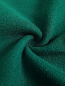 LQTY 女士多功能秋冬日常街头风休闲经典圆领卫衣，韩版舒适复古时尚通勤套装，适合户外休闲运动穿着，常规小众朋克风修身深绿色加厚圆领卫衣 - 墨綠色 - 查看 8