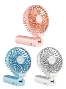 Tragbarer Handventilator, 4000mAh Akku betriebener Ventilator mit LED-Anzeige, 2 in 1 Handventilator/Tischventilator, 90° Klappbarer Tischventilator mit Standfuß, Fächer-Ventilator als Make-up Ventilator für Frauen