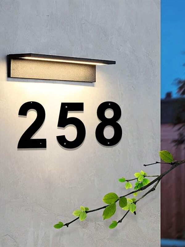 1 pieza Número de casa digital de combinación libre del 0 al 9, Número de dirección de casa de metal, Placa de número de dirección del hogar duradera, Número de correo electrónico montado en la pared, Decoración del hogar, Decoración de la entrada, Decoración del jardín, Para exteriores, Garaje, Puerta, Decoración de correo electrónico, Arte de pared de metal, Halloween Acción de Gracias Navidad, Regalos de decoración