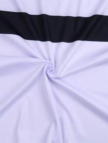 Men's Short-Sleeved Button-Down Shirt With Colorful Print, Ideal For Everyday Summer Wear - 白灰色 - 查看 4