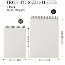 9 X 12 Inches Sketch Book, Top Spiral Bound Sketch Pad, 1 Pack 40-Sheets (68lb/100gsm), Acid Free Art Sketchbook Artistic Drawing Painting Writing Paper For Adults Beginners Artists,For School Supplies,Back To School