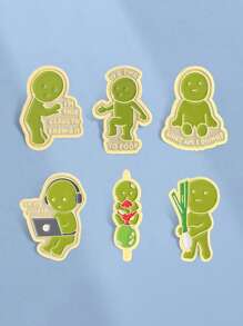 6 piezas Pines de esmalte lindos con broches de dibujos animados de animales, pines de solapa, insignias para mochila, accesorios de disfraces, joyería de moda, regalos