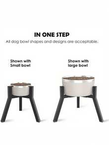 Adjustable Dog Bowl Stand For Medium & Large & Extra Large Dogs, 3 Adjustable Tall Dog Food Stand, Adjustable Wide 17.8-27.1cm Heights 25-30-34cm, Raised Dog Bowl Holder, Elevated Dog Bowl & Water Feeder (Bowl Not Included) - Multicolor - View 3