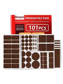 高品质毛毡家具垫 - 189 件套 - 毛毡垫，家具脚的最佳木地板保护垫 - 保护硬木地板和复合木地板！（米色和棕色） - 彩色 - 查看 8