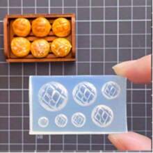 1 Set 16pcs Mini Food Silicone Mold Kit, Suitable For DIY Resin & Clay Craft - Mini Pendant/Decoration Maker, Designs Include Croissant, Macaron And Cream Puff - White - View 15