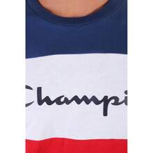 Champion Men's Casual Color Block Letter Print Short Sleeve T-Shirt For Summer