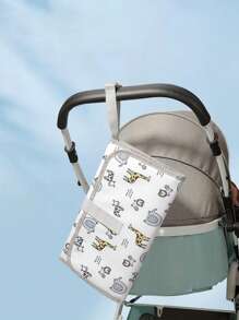 1 pezzo Fasciatoio portatile per bambini, tappetino impermeabile multifunzionale per il cambio pannolini, pieghevole per il passeggino, pratica borsa fasciatoio