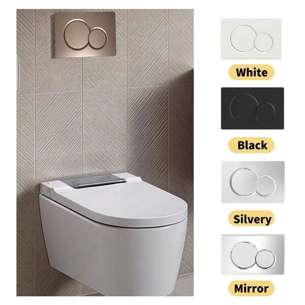 Passend für generischen Sigma01 Toilettenspülkasten-Wandverkleidung, Dual-Spültasten, einfach zu reinigen und zu installieren