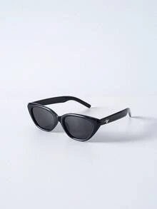 Tropiscape 1副三角形猫眼小框时尚高品质街头风复古眼镜度假休闲海滩秋冬礼物 - 黑色 - 查看 1