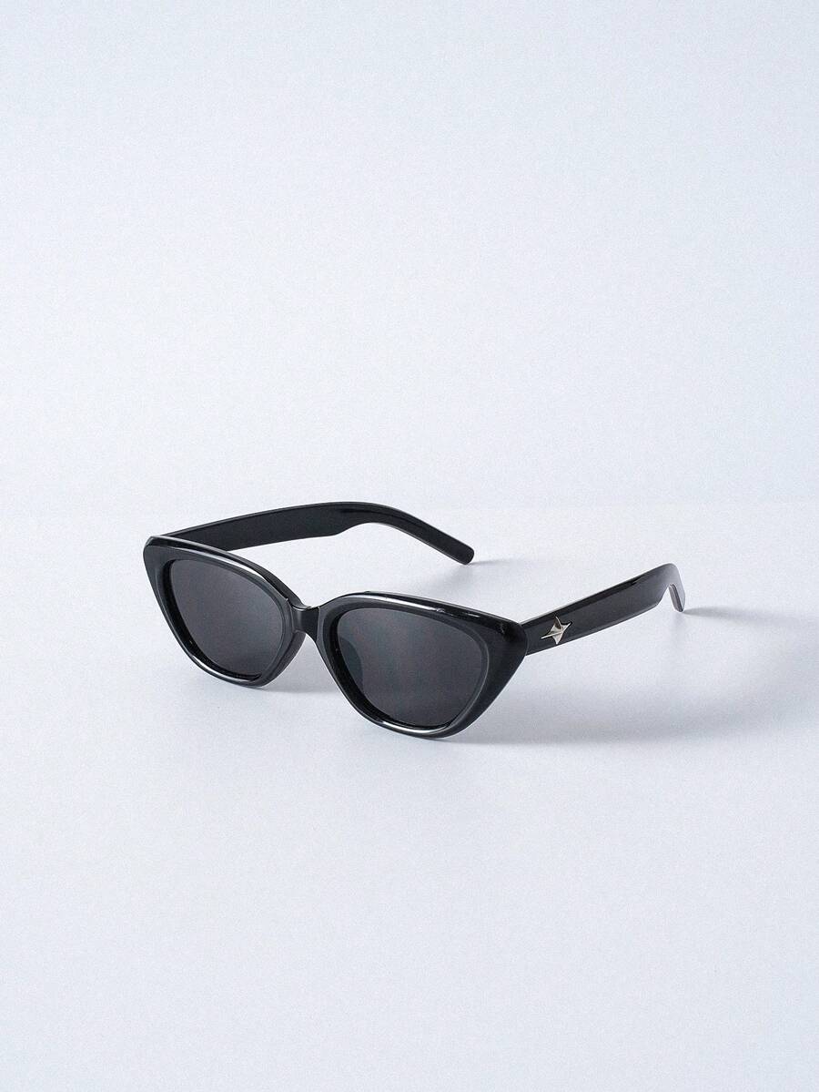 Tropiscape 1副三角形猫眼小框时尚高品质街头风复古眼镜度假休闲海滩秋冬礼物 - 黑色 - 查看 1