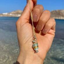 Retro Bottle Necklace Plated Pendant Bohemian Beach Necklace Vintage Neck Jewelry Women's Collarbone Chain Summer