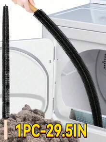 2pcs Multi-Functional Long Handle Radiator Cleaning Brush Set, Reusable Soft Bristle Brush With Handle - Dryer Vent Cleaner, Manual Scrub Brush, Long Flexible Crevice Brush And Washing Machine Brush - Extended - View 13