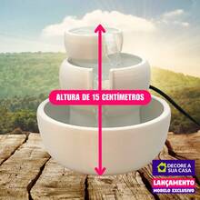 FONTE DE ÁGUA DOIS JARROS BIVOLT CASCATA DECORATIVA