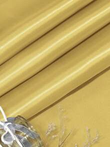 1pc Smooth, Soft Golden Satin Shiny Soft Fabric Material, Suitable For Bridal Gowns, Wedding Decorations, Crafts, Sewing - Gold - View 4