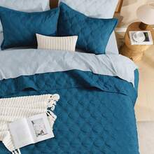 Size Quilt Bedding Set Teal - Full Lightweight Comforter Bedspreads & Coverlets Turquoise - Bedding Cover Bed Decor All Season - 3 Pieces (1 Quilt, 2 Pillowcases) - Sage Green - View 11
