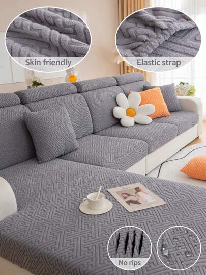 1 Stück Plüsch Sofabezug - Weich, atmungsaktiv, rutschfest und wasserresistent, Möbelschutz - Stilvoller Sofabezug für Schlafzimmer, Büros, Wohnzimmer und mehr - Einfach zu reinigen, langanhaltend und modische Wohndekoration, 1/2/3/4-Sitzer Sofa Abdeckung