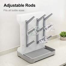 Oaoleer 1 Set Baby Bottle Drying Rack: Space Saving Vertical Bottle Dryer Holder - Baby Accessories Storage Stand Organize Brushes Pacifiers On Countertop