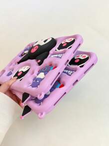 Sanrio Funda de silicona suave de color púrpura de Kuromi para tableta, con correa, adecuada para Galaxy Tab A9+