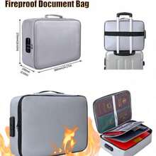 Document Box With Lock File Storage Organizer Box Waterproof  Document Bags - 1 - View 4