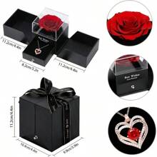 1 set Collier - Boîte cadeau rose de luxe, parfaite pour la Saint-Valentin, la fête des mères, les anniversaires et toute occasion spéciale